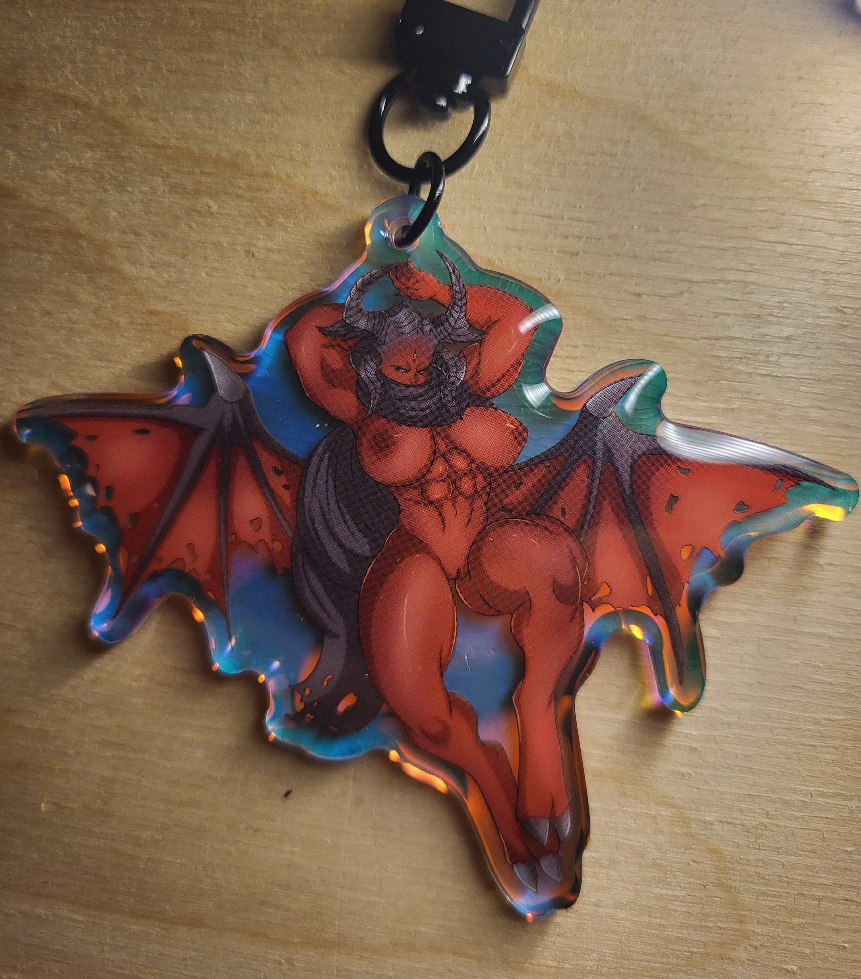 The Unknown NSFW Furry Keychain | Metal: Hellsinger Acrylic Keychain NSFW Metal: Hellsinger,The Unknown Keychain,furry keychain,nsfw keychain