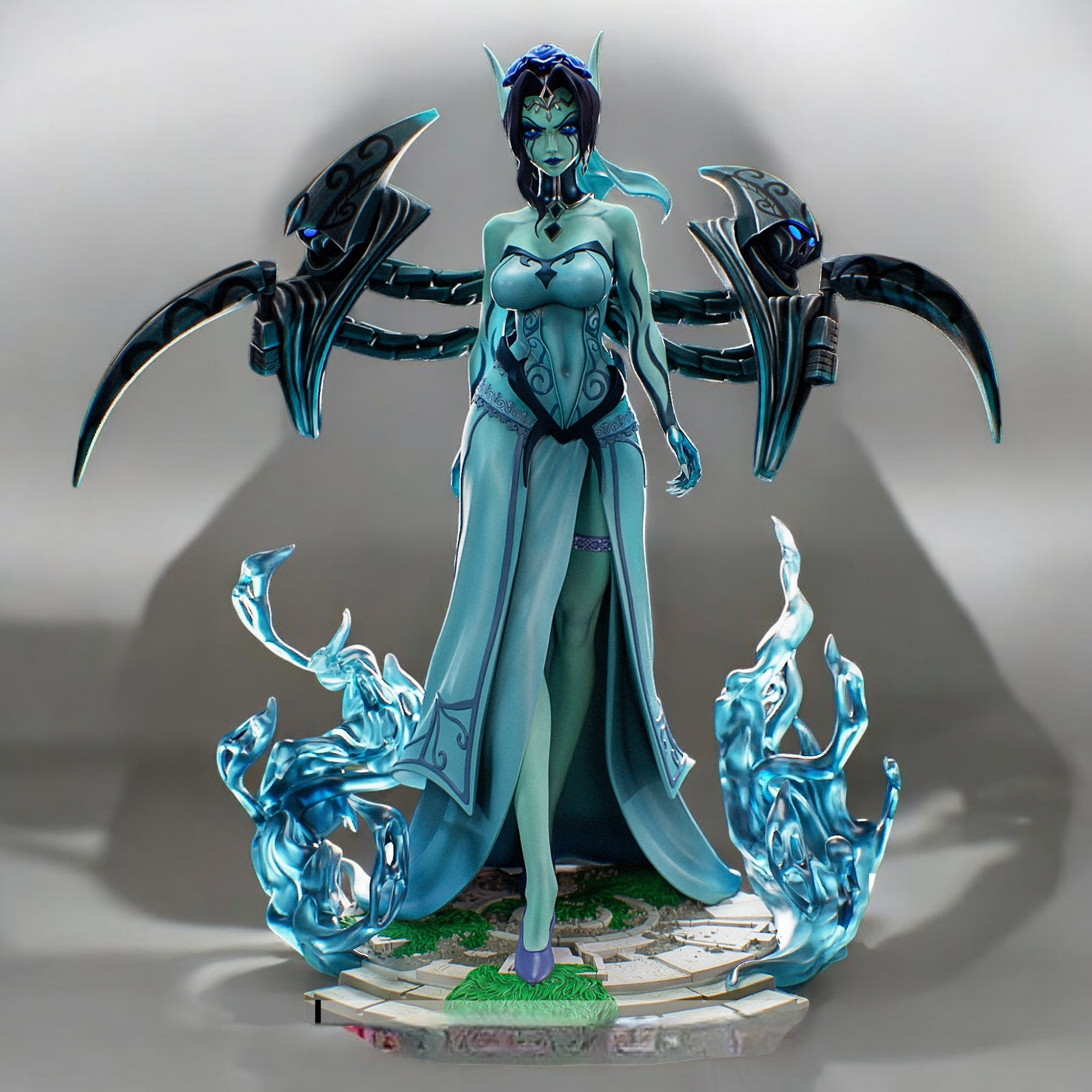 Morgana Statue | League of Legends Fan Art by PEACHFIGURE SFW,NSFW 3d printed statue,3d printed,nsfw statue,3d printed figure,Morgana Statue,League of Legends