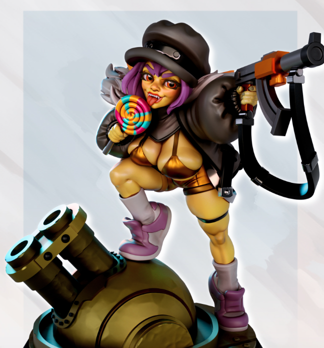 DrizzlePip Goblin Weapons Expert Miniature | Cyberpunk2077 Fan Art by Gaz Minis SFW,NSFW 3d printed,miniature,Cyberpunk2077 miniature,nsfw miniature,DrizzlePip Goblin Weapons Expert,3d printed miniature