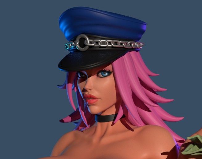 Figura Poison Stripper | Street Fighter fanart autorstwa Studio Sol Union Futa 3d printed statue,3d printed,nsfw statue,futa statue,futa figurines,futanari figurines,futanari statue,3d printed figure,Street Fighter Statue ,Poison Statue 