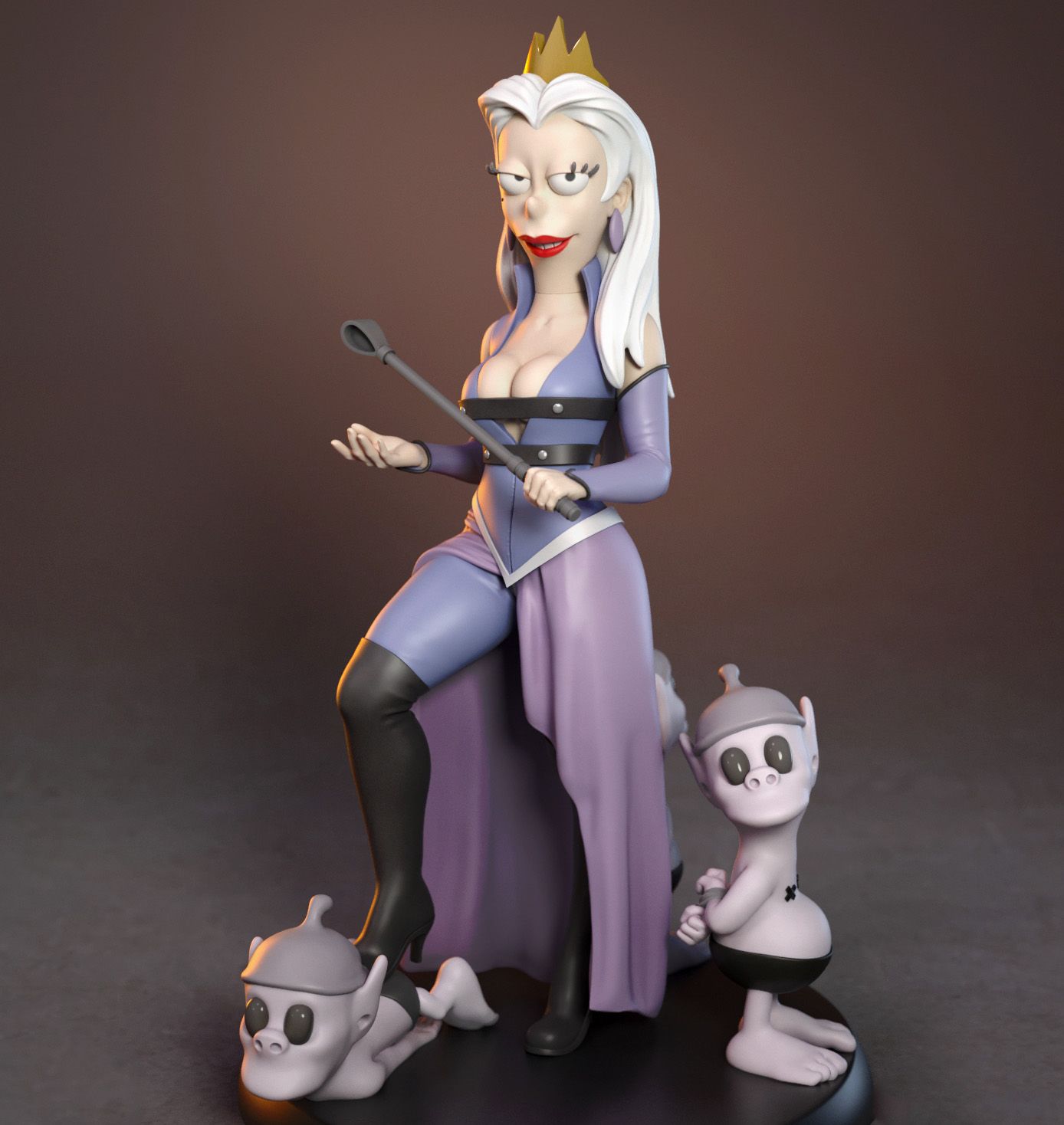 Dagmar Statue | Disenchantment Fan Art by TorridaMinis SFW,NSFW 3d printed,3d printed statue,nsfw statue,3d printed figure,Disenchantment Statue,Dagmar Statue
