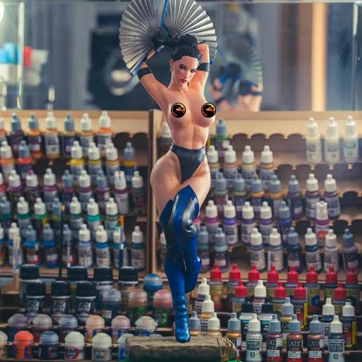 Kitana Statue | Mortal Kombat Fan Art by Abe3D SFW,NSFW 3d printed statue,nsfw statue,kitana,mortal kombat,3d printed figure,3d printed