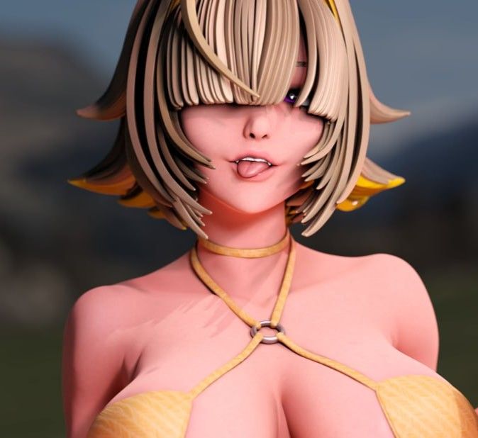 Elegg Statue | NIKKE Fan Art by Momoji3d SFW,NSFW 3d printed,3d printed statue,nsfw statue,Elegg statue,nikke statue