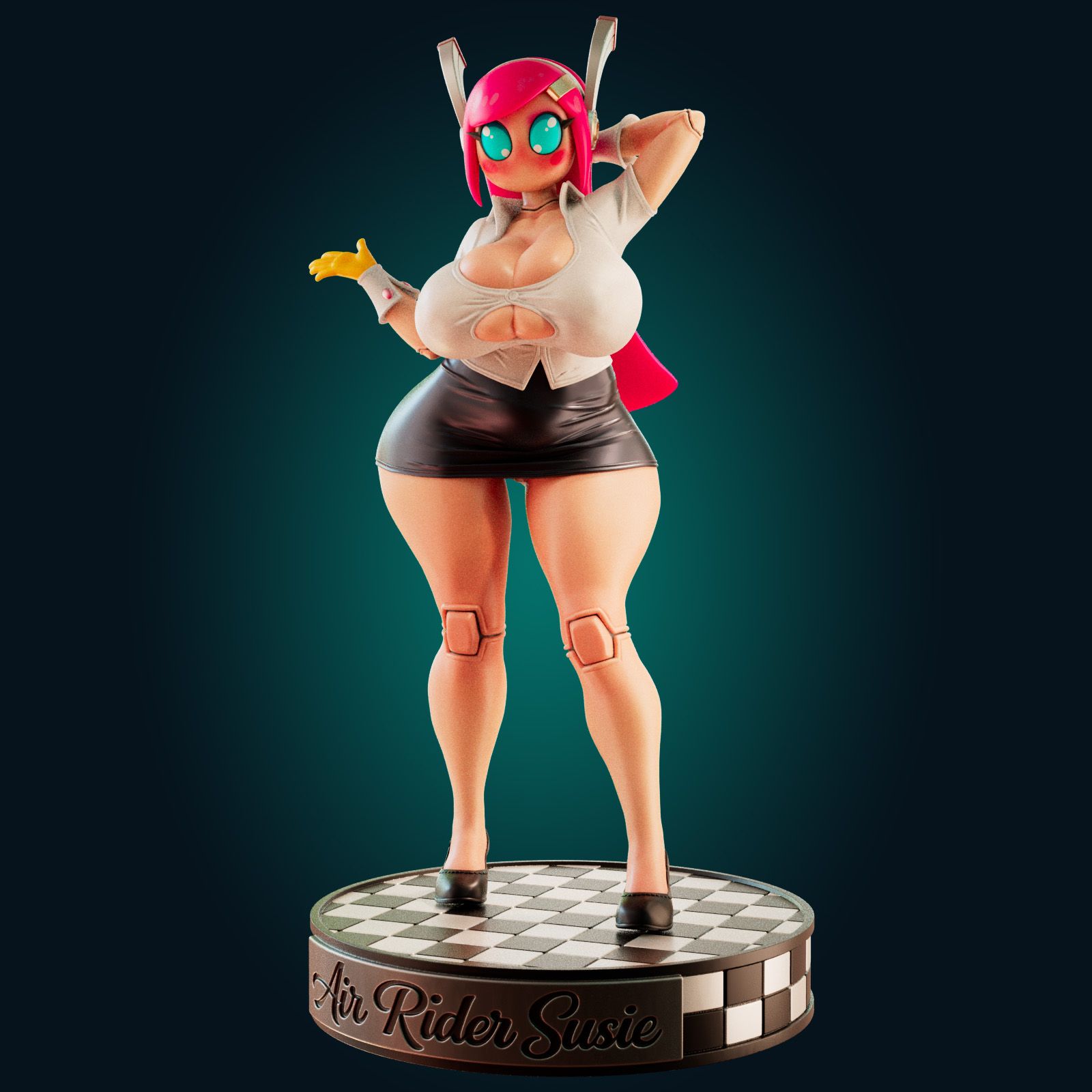 Robot Girl Statue | Air Rider Susie Fanart von Officer Rhu SFW,NSFW,Futa 3d printed,Robot Girl Statue statue,futa statue,Air Rider Susie statue,furry statue,nsfw statue,futa figurines,futanari figurines,futanari statue