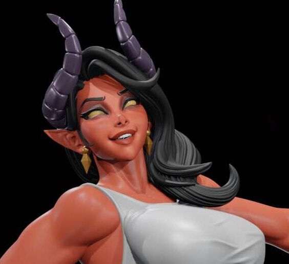 Malevola And Meru Succubus Statue | Dispatch Fanart von Digital Dark SFW,NSFW,Futa 3d printed statue,3d printed,nsfw statue,3d printed figure,futa statue,Malevola Statue,Meru Statue,Dispatch Statue,futa figurines,futanari figurines,futanari statue