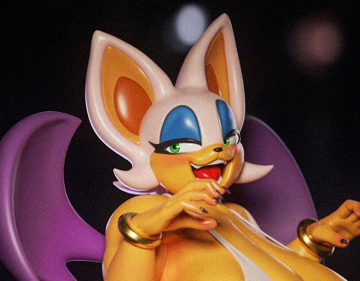 Rouge Bikini Furry Statue | Sonic the Hedgehog Fan Art by Gatsu SFW,NSFW,Futa 3d printed statue,3d printed,nsfw statue,futa statue,Sonic the Hedgehog Statue,Rouge Bikini statue,futa figurines,futanari figurines,futanari statue,furry statue
