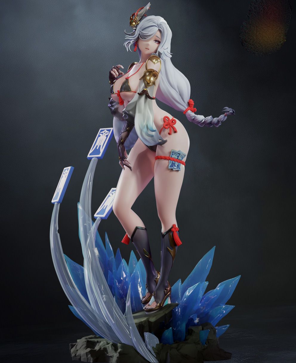 Shenhe Statue | Genshin Impact Fan Art by CW Studios SFW,NSFW 3d printed statue,Shenhe statue,3d printed,Genshin Impact Statue,3d printed figure,nsfw statue
