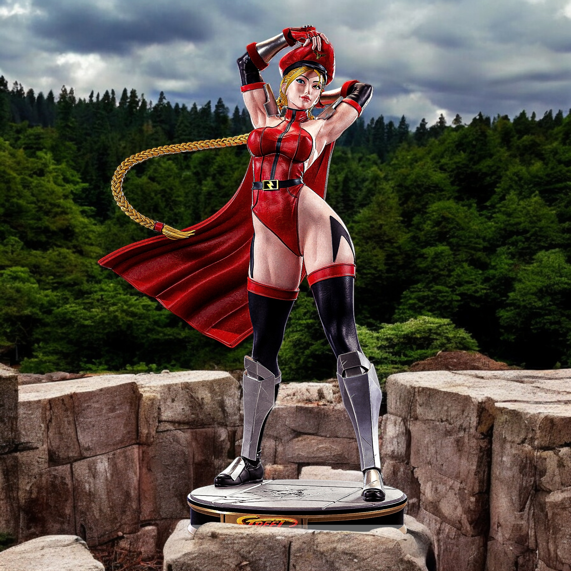 Cammy Red Bizon Statue | Street Fighter Fan Art by PEACHFIGURE