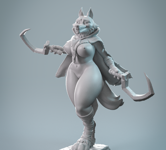 Bad Wolf Statue | Puss in Boots Fan Art by Anyonensfw SFW,NSFW,Futa 3d printed,3d printed statue,Bad Wolf Statue,Puss in Boots,furry statue,nsfw statue,futa statue