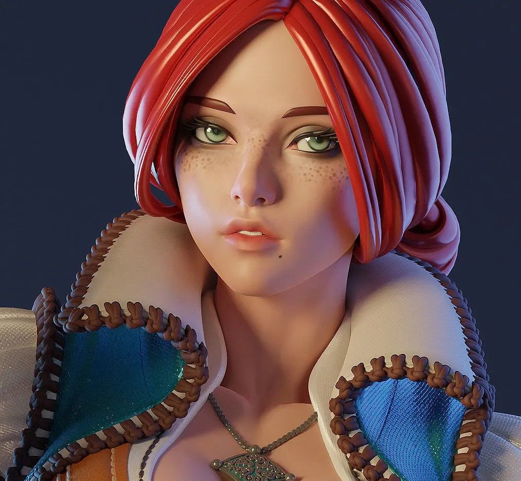 Triss Merigold Statue | The Witcher Fan Art by E.S Monster SFW,NSFW null