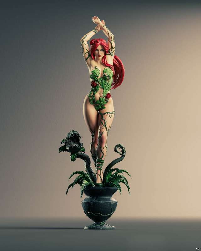 Poison Ivy Statue | DC Fan Art by Abe3D SFW,NSFW 3d printed statue,poison ivy,dc,3d printed figure,3d printed,nsfw statue