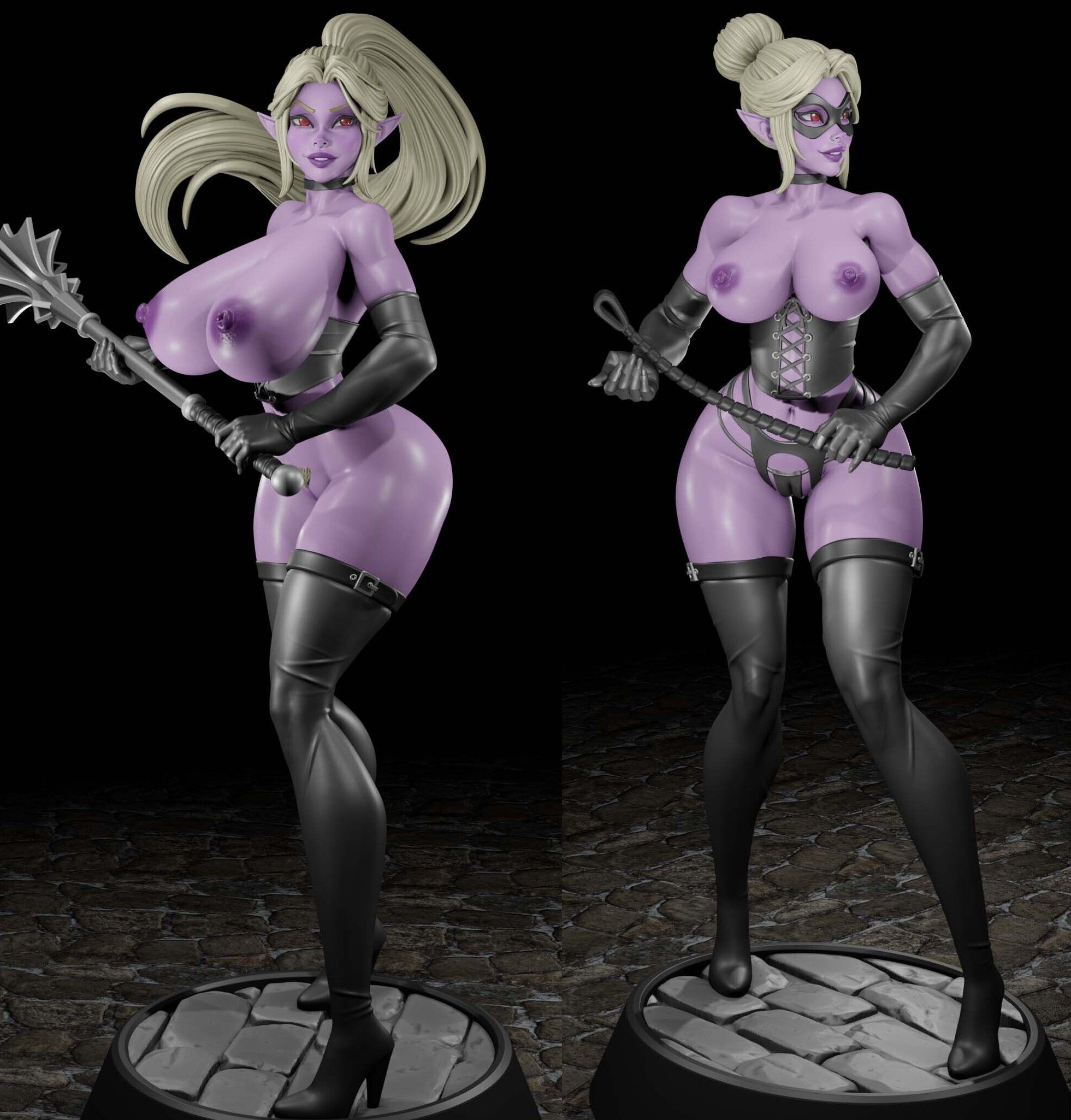 Minthara Statue | Baldur's Gate 3 Fan Art by Digital Dark SFW,NSFW,Futa 3d printed statue,3d printed,nsfw statue,futa statue,3d printed figure,Minthara Statue