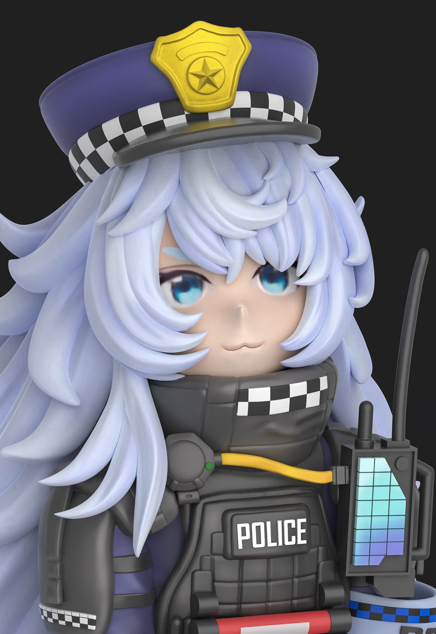 Poli Police Squad Statue | NIKKE Fan Art by Sin3Dstudio  SFW 3d printed statue,Poli Police Squad statue,NIKKE,3d printed figure,3d printed