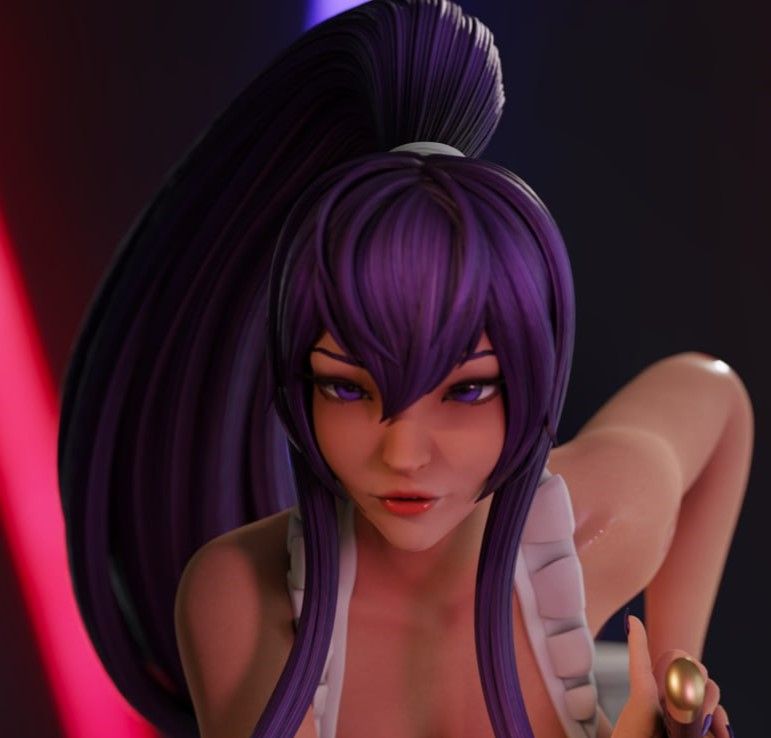 Saeko Busujima Statue | Highschool of the Dead Fan Art by Momoji3d SFW,NSFW 3d printed,3d printed statue,nsfw statue,Saeko Busujima statue,Highschool of the Dead statue