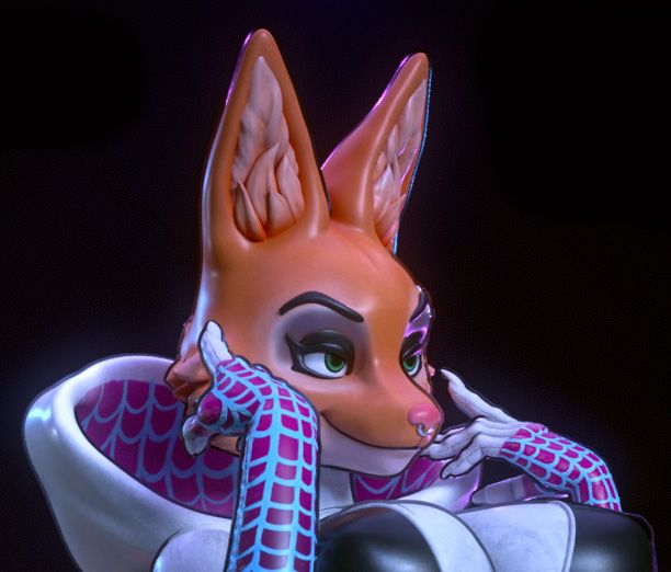 Spider Gwen Furry Statue | Marvel Fan Art by Gatsu SFW,NSFW 3d printed statue,3d printed,nsfw statue,Spider Gwen Statue,Marvel Statue,furry statue