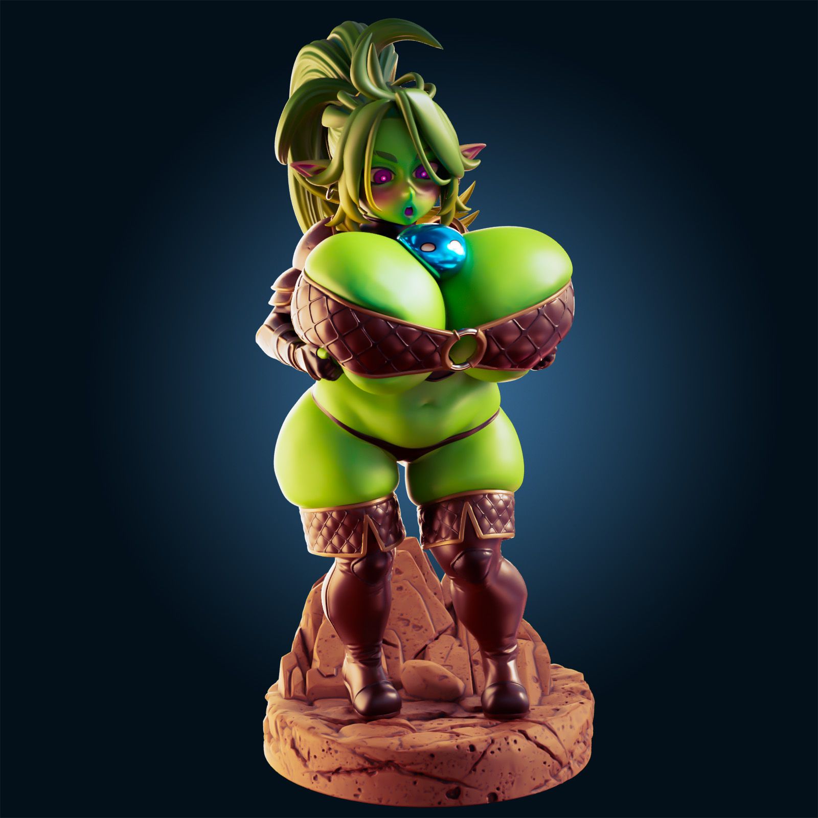 Figura Goblin Girl Big Boobs | Monster Girl Fanart autorstwa Officer Rhu SFW,NSFW,Futa 3d printed statue,3d printed,3d printed figure,Goblin Girl Statue,Monster Girl Statue,nsfw statue,futa statue,futa figurines,futanari figurines,futanari statue