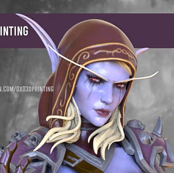 Sylvanas Windrunner Statue | World of Warcraft Fan Art by OXO3D SFW,NSFW 3d printed statue,3d printed,nsfw statue,3d printed figure,Sylvanas Windrunner Statue,World of Warcraft