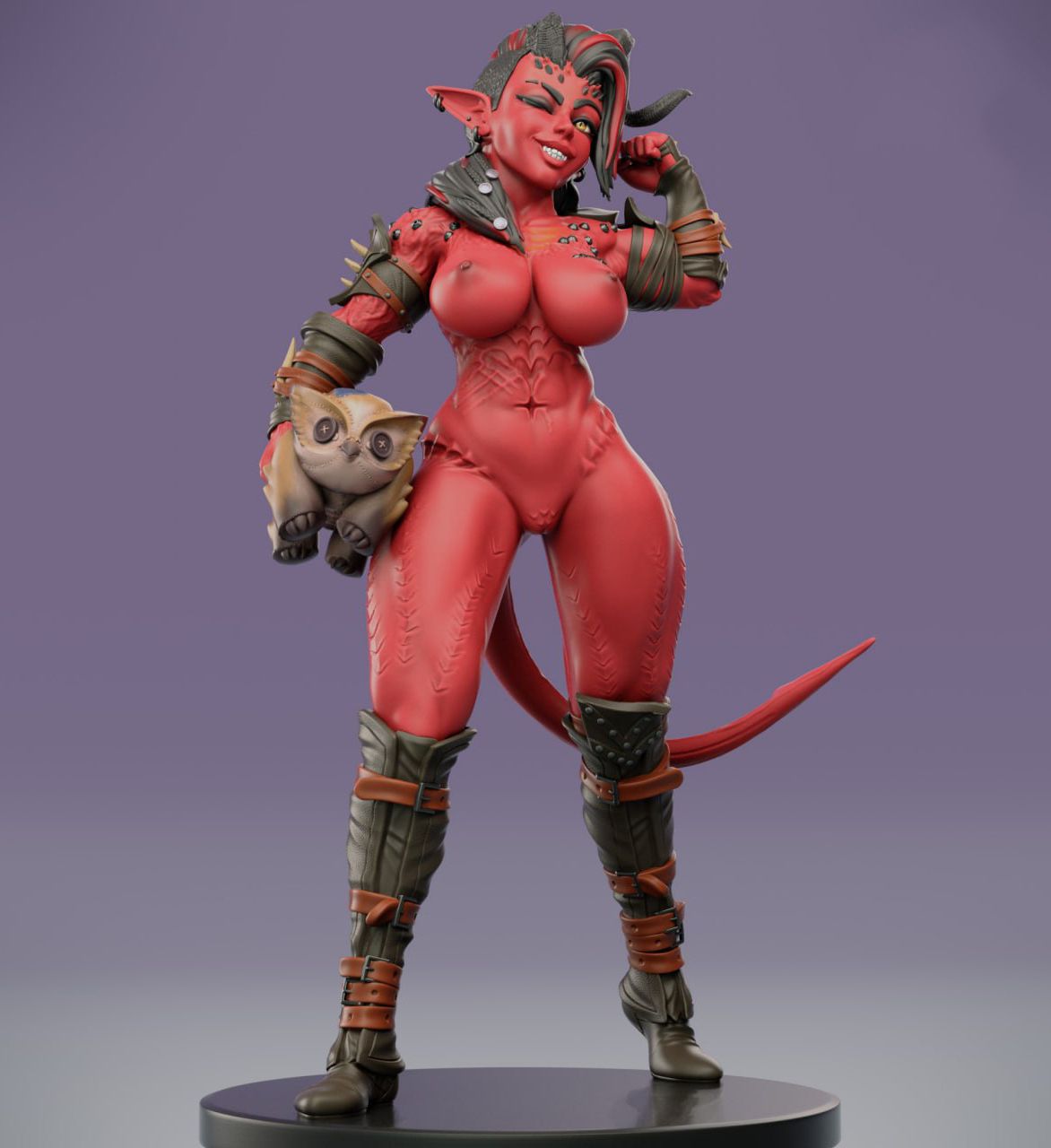 Karlach Statue | Baldur's Gate 3 Fan Art by Jigglystix SFW,NSFW,Futa 3d printed statue,3d printed,nsfw statue,3d printed figure,futa statue,Karlach Statue,Baldur's Gate Statue,futa figurines,futanari figurines,futanari statue