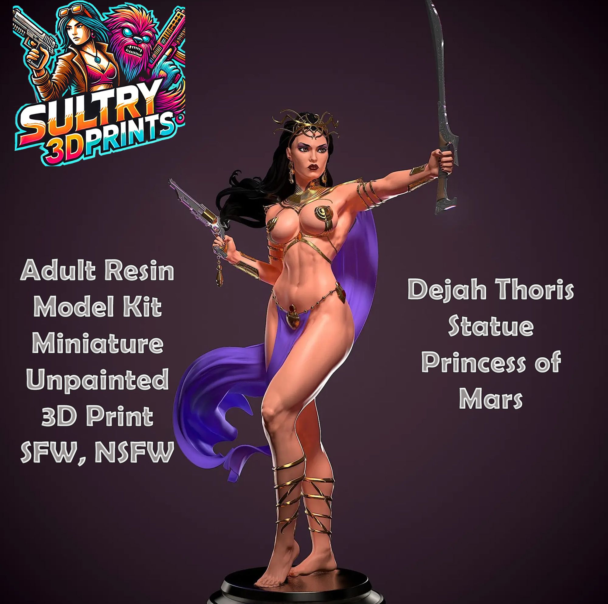 Dejah Thoris Statue | Princess of Mars Fan Art by Yan H SFW,NSFW null