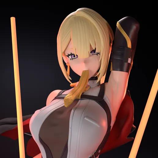 Evelyn Chevalier Statue | Zenless Zone Zero Fan Art by FunserviceSTL SFW,NSFW 3d printed statue,nsfw statue,Evelyn Chevalier statue,Zenless Zone Zero ,3d printed figure,3d printed