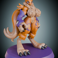 Figura Renamon | Digimon Fanart autorstwa Heraldo Sculpt SFW,NSFW 3d printed statue,3d printed,Renamon Statue,Digimon Statue,furry statue,nsfw statue