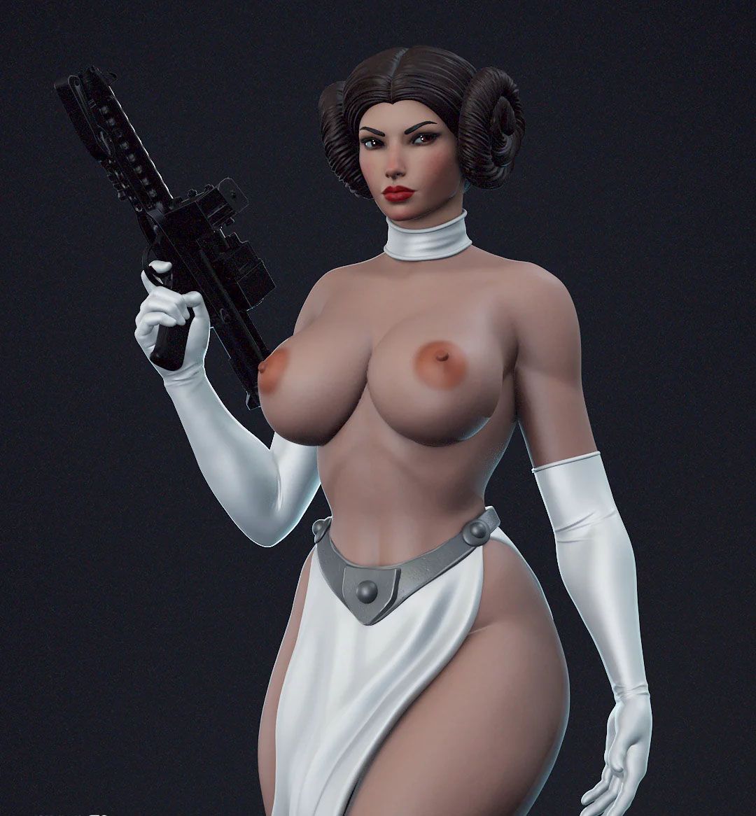 Leia Statue | Star Wars Fan Art by Shadaloo SFW,NSFW 3d printed statue,3d printed,nsfw statue,Leia statue,Star Wars statue