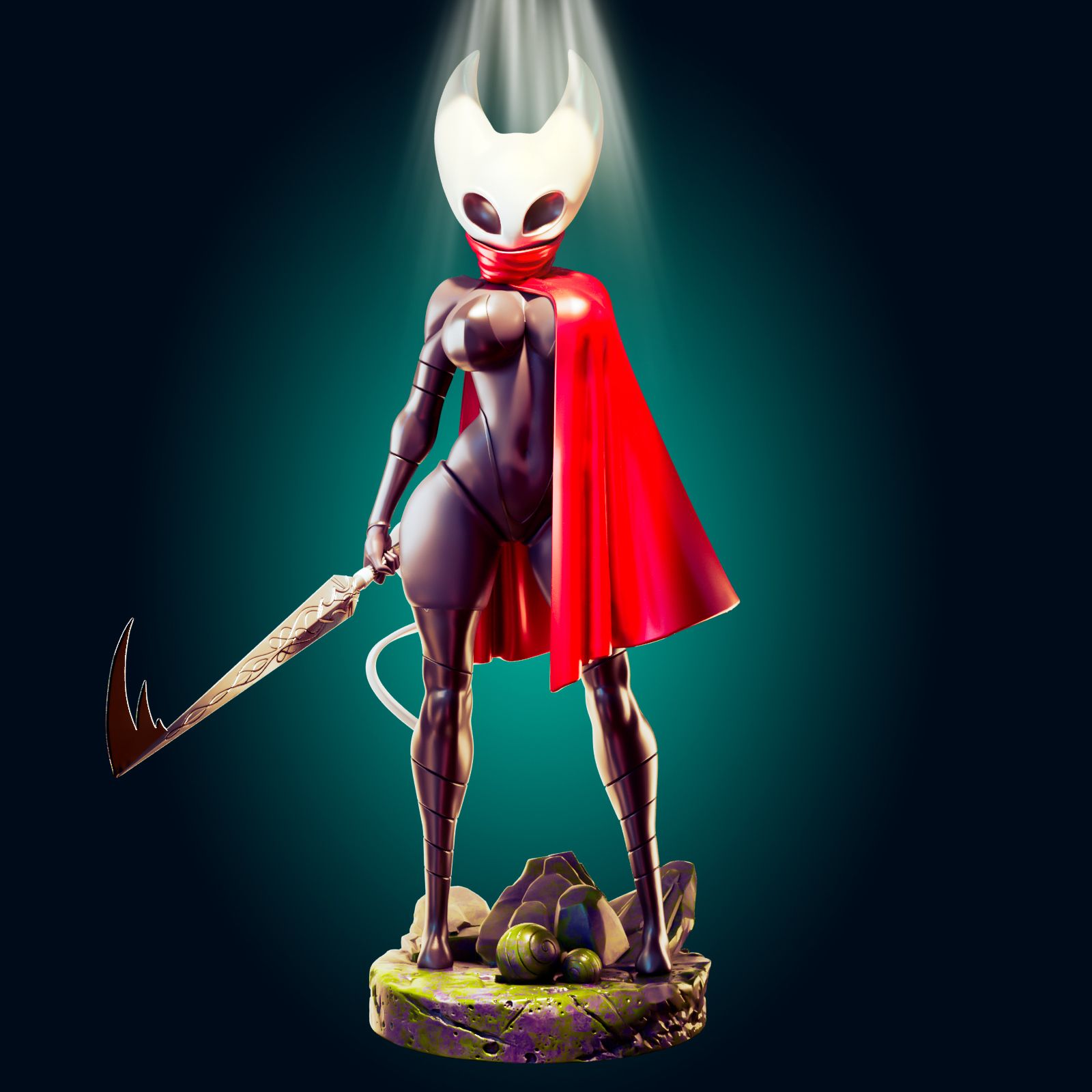 Hornet Statue | Hollow Knight Fan Art by Officer Rhu SFW,NSFW,Futa 3d printed statue,3d printed,nsfw statue,Hornet Statue,Hollow Knight Statue,futa statue