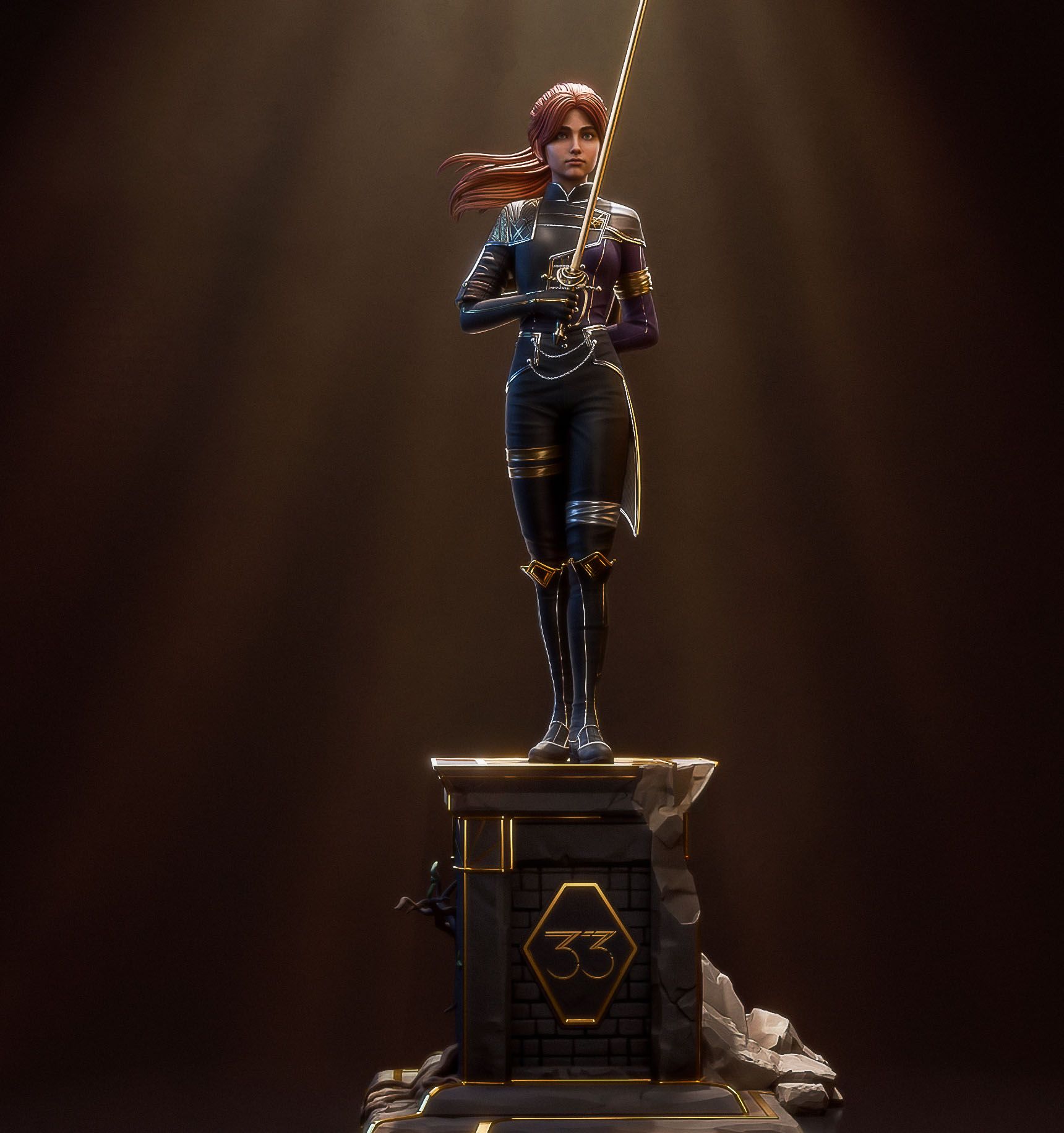 Maelle Statue | Clair Obscur: Expedition 33 Fan Art by Bulkamancer SFW 3d printed statue,3d printed,Maelle Statue,3d printed figure,Clair Obscur: Expedition 33 statue