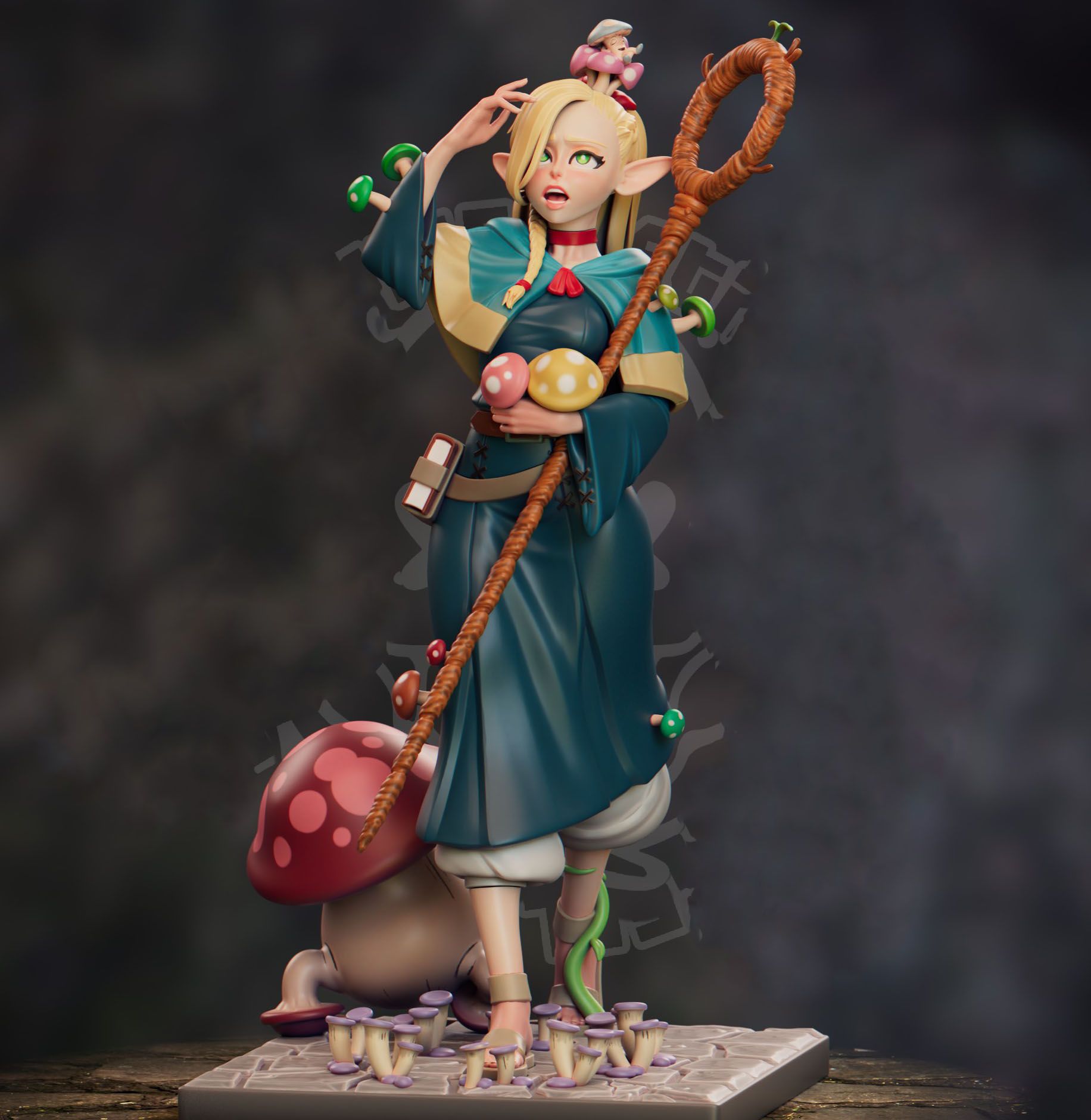 Marcille Statue | Delicious in Dungeon Fan Art by Jigglystix SFW,NSFW,Futa 3d printed statue,3d printed,nsfw statue,3d printed figure,futa statue,Marcille Statue,Delicious in Dungeon Statue,futa figurines,futanari figurines,futanari statue
