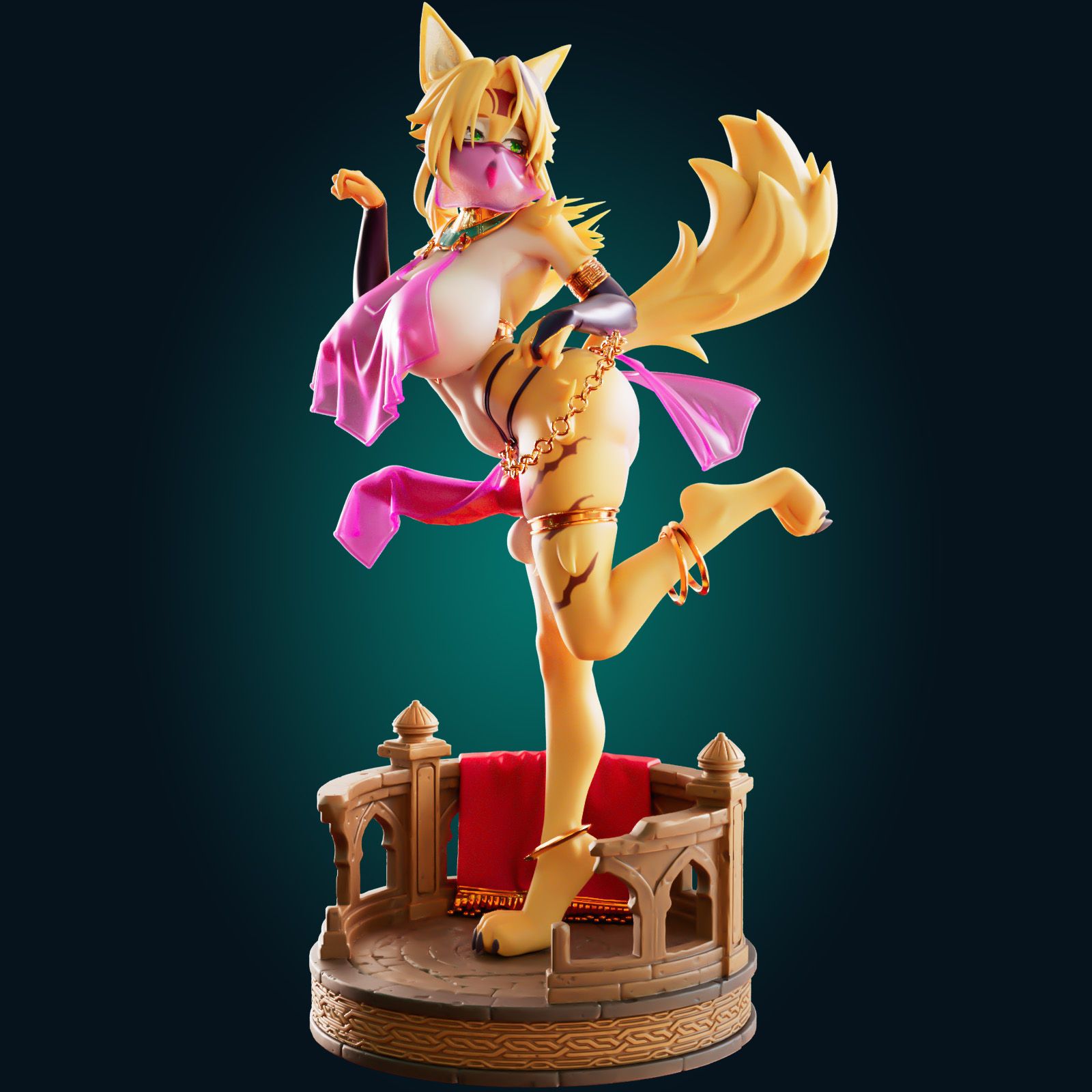 Pulchra Fellini Cat Girl Statue | Zenless Zone Zero Fanart von Officer Rhu SFW,NSFW,Futa 3d printed statue,3d printed,3d printed figure,Zenless Zone Zero Statue,Pulchra Statue,futa statue,futa figurines,futanari figurines,futanari statue,furry statue