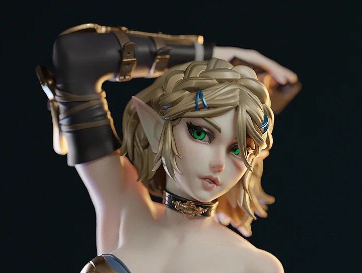 Zelda Statue | The Legend of Zelda Fan Art by E.S Monster SFW,NSFW 3d printed,3d printed statue,Lara Croft Statue ,nsfw statue,Tomb Raider statue 