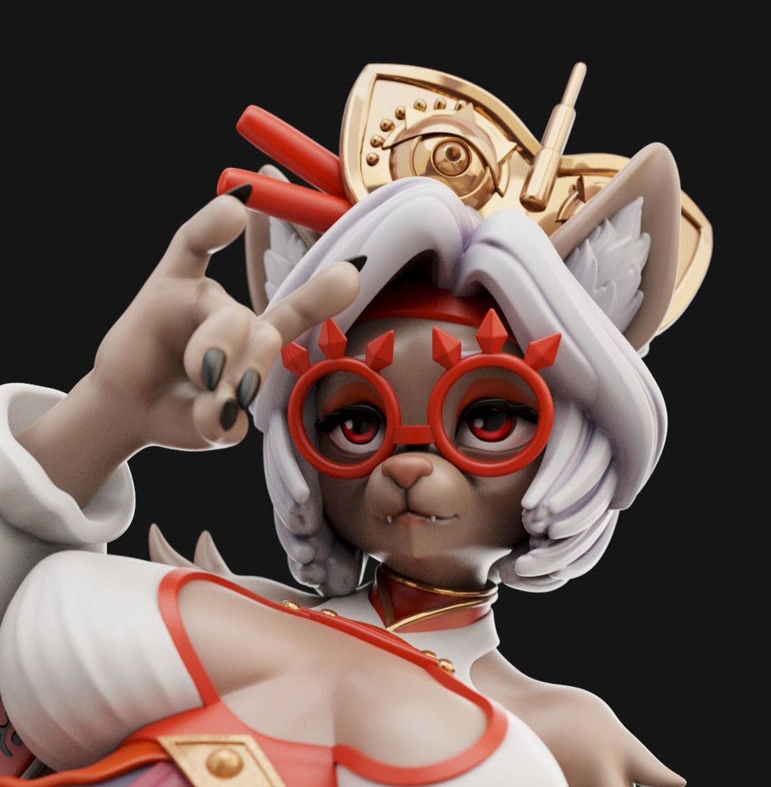 Purah Furry Statue | The Legend of Zelda Fan Art by Anyonensfw SFW,NSFW,Futa 3d printed,3d printed statue,nsfw statue,futa statue,Purah Statue,The Legend of Zelda Statue