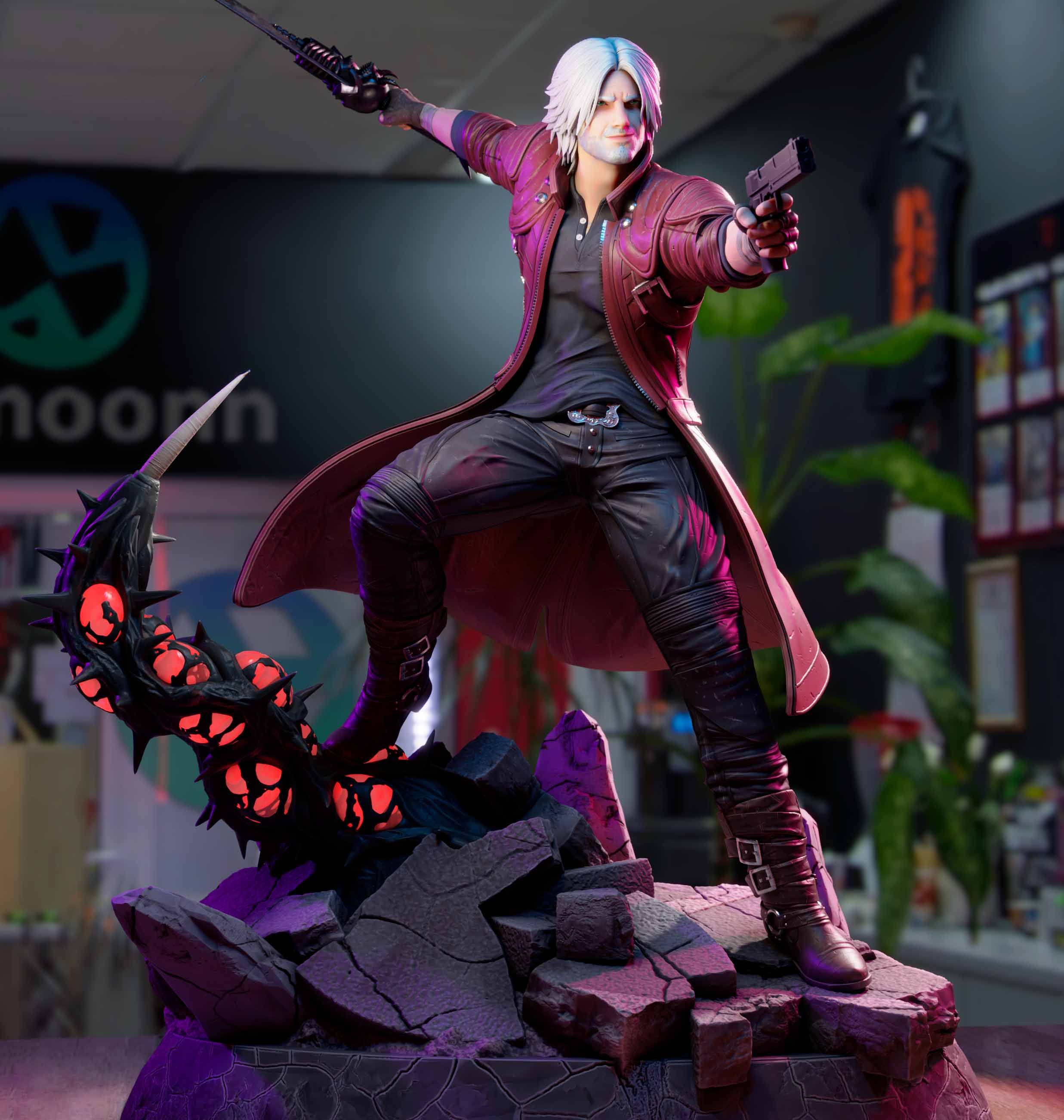 Dante Statue | Devil May Cry Fan Art by 3Dmoonn SFW 3d printed,3d printed statue,Dante Statue,Devil May Cry statue,3d printed figure