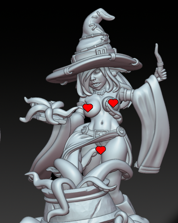 Summoner Goblin Witch Fizzlebang Miniature | DnD Fan Art by Gaz Minis SFW,NSFW 3d printed,miniature,dnd miniature,Summoner Goblin Witch Fizzlebang,3d printed miniature,nsfw miniature