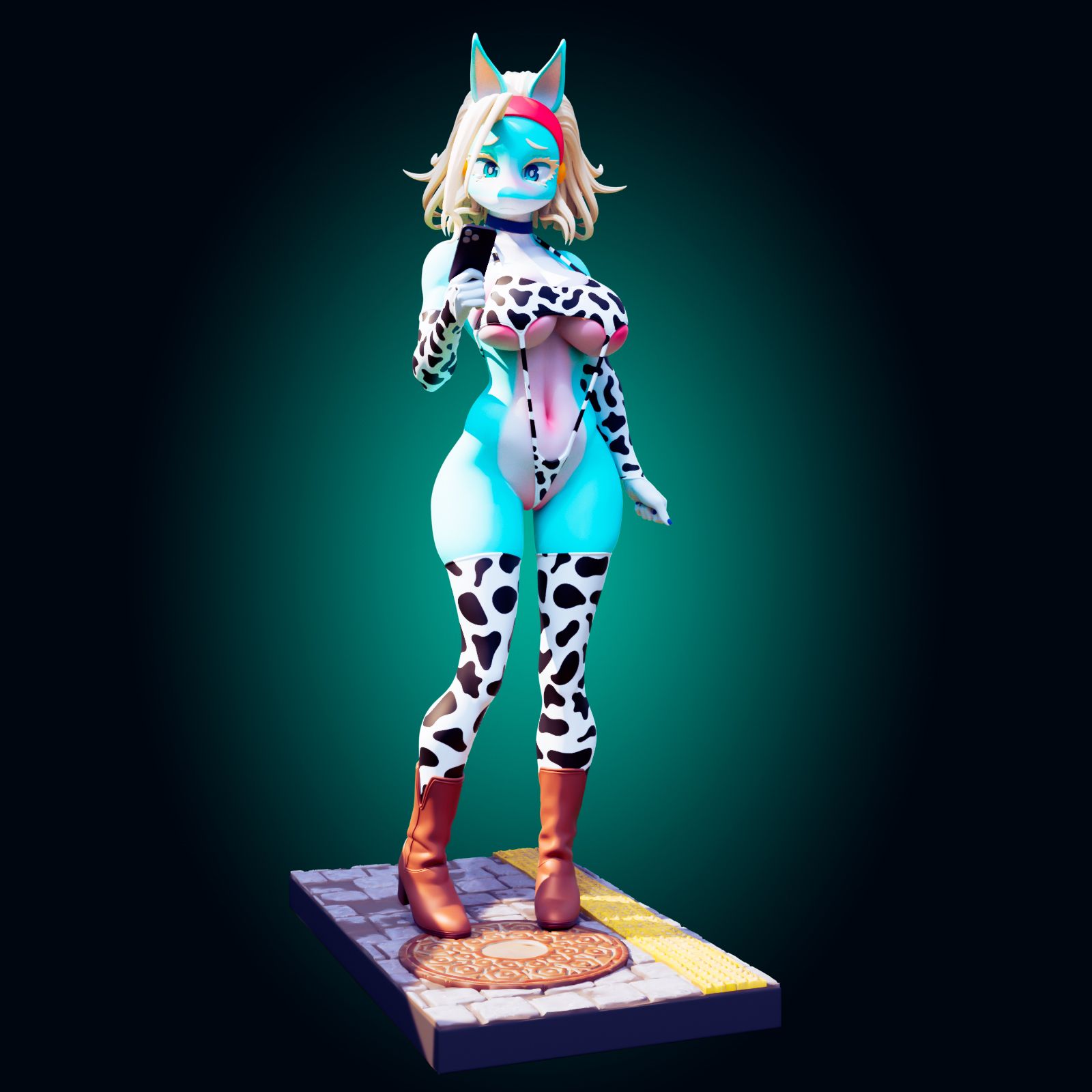 Ippan Josei Bikini Statue | My Hero Academia Fan Art by Officer Rhu SFW,NSFW,Futa 3d printed,Ippan Josei statue,futa statue,My Hero Academia statue,furry statue,nsfw statue
