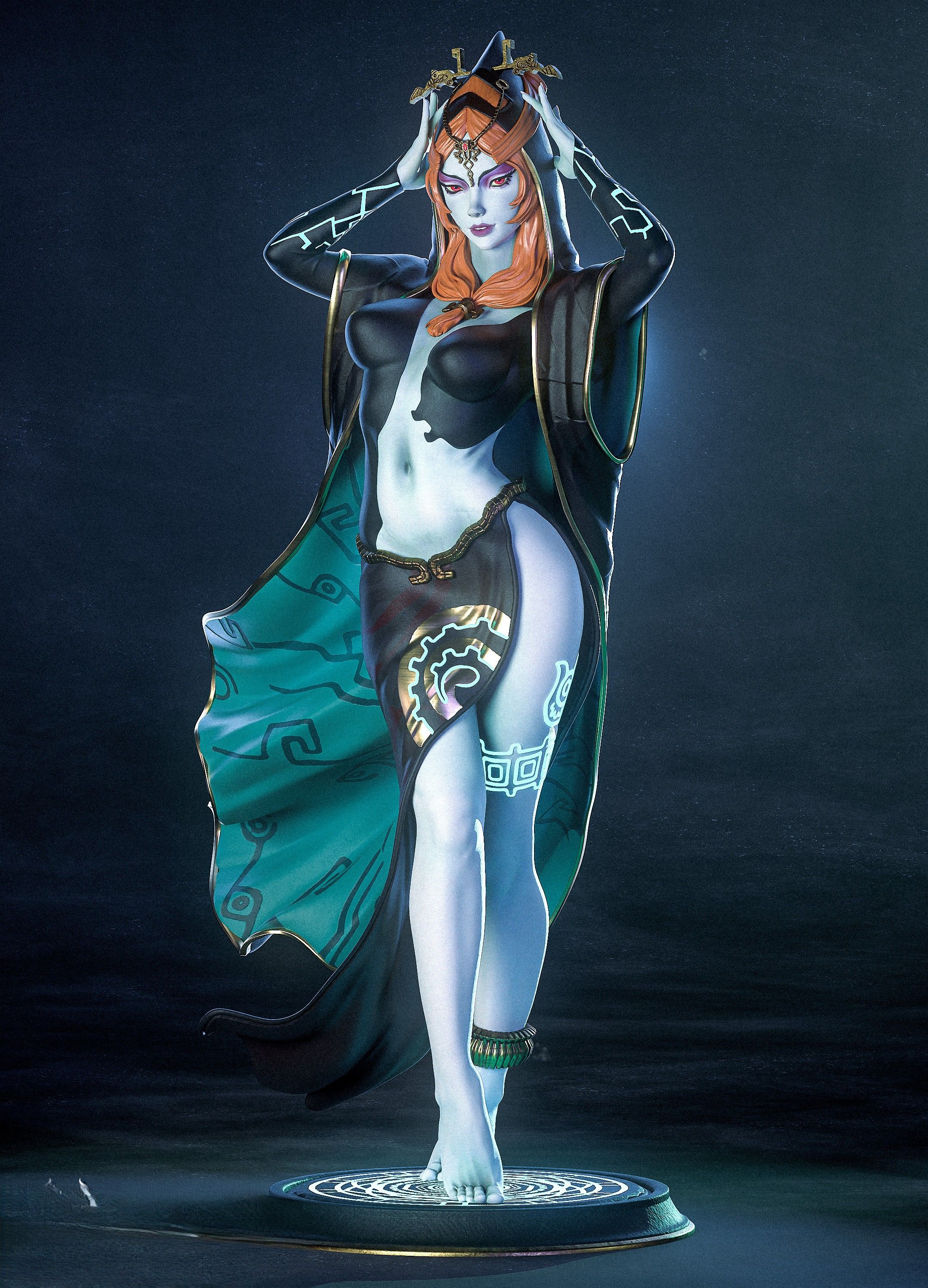 Midna Statue | The Legend of Zelda Fan Art by Nympha3D SFW,NSFW 3d printed statue,Midna statue,3d printed figure,3d printed,The Legend of Zelda statue,nsfw statue