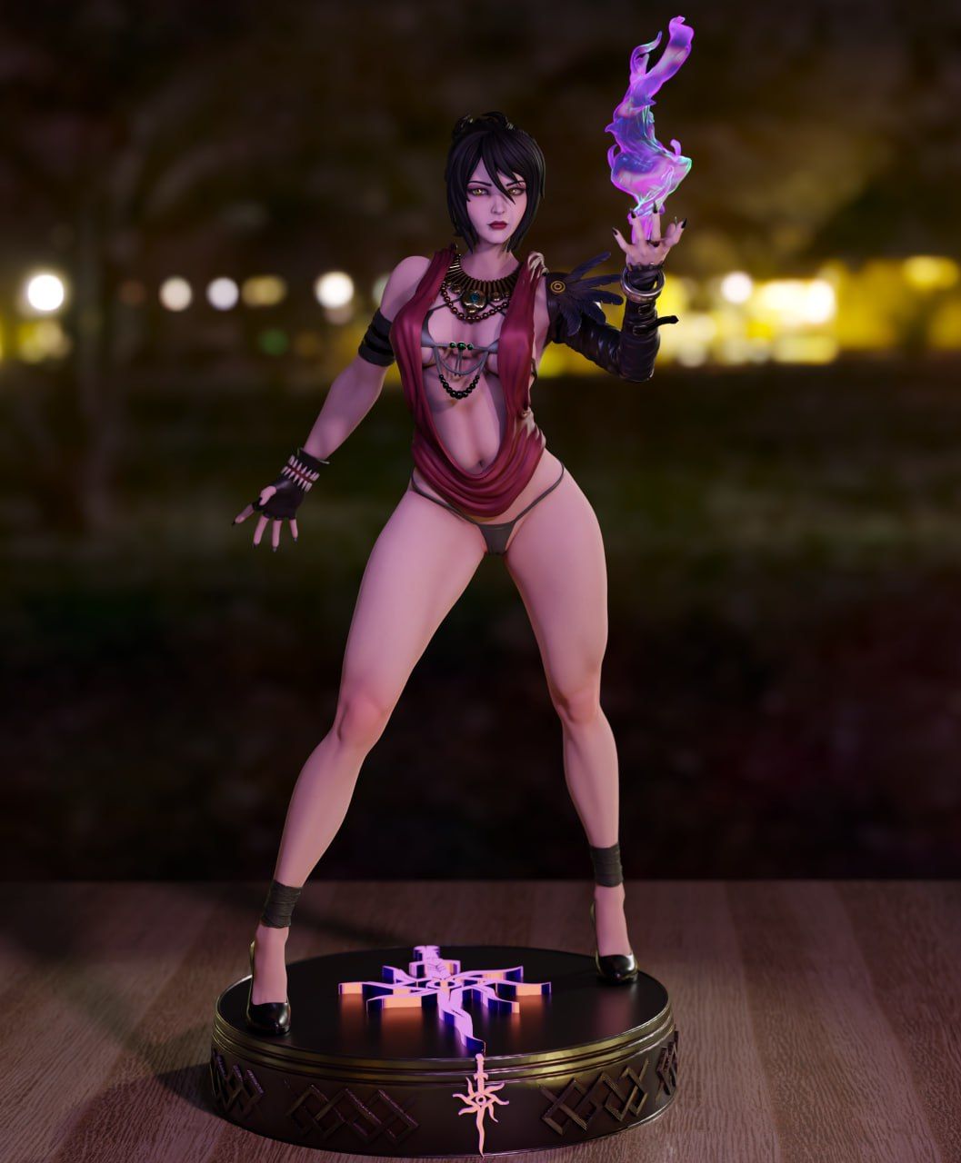 Morrigan Statue | Dragon Age Fan Art by Momoji3d SFW,NSFW 3d printed,3d printed statue,nsfw statue,Morrigan statue,Dragon Age statue