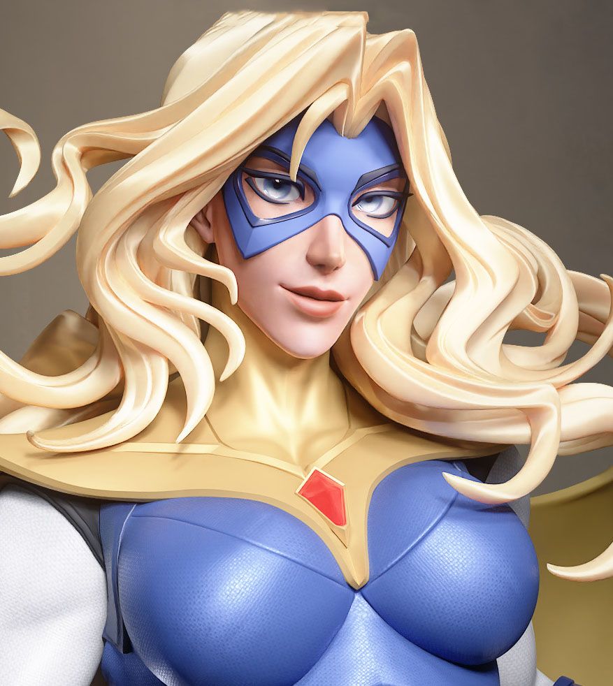 Blonde Blazer Statue | Dispatch Fan Art by Bulkamancer SFW 3d printed statue,3d printed,Blonde Blazer Statue,3d printed figure,Dispatch statue