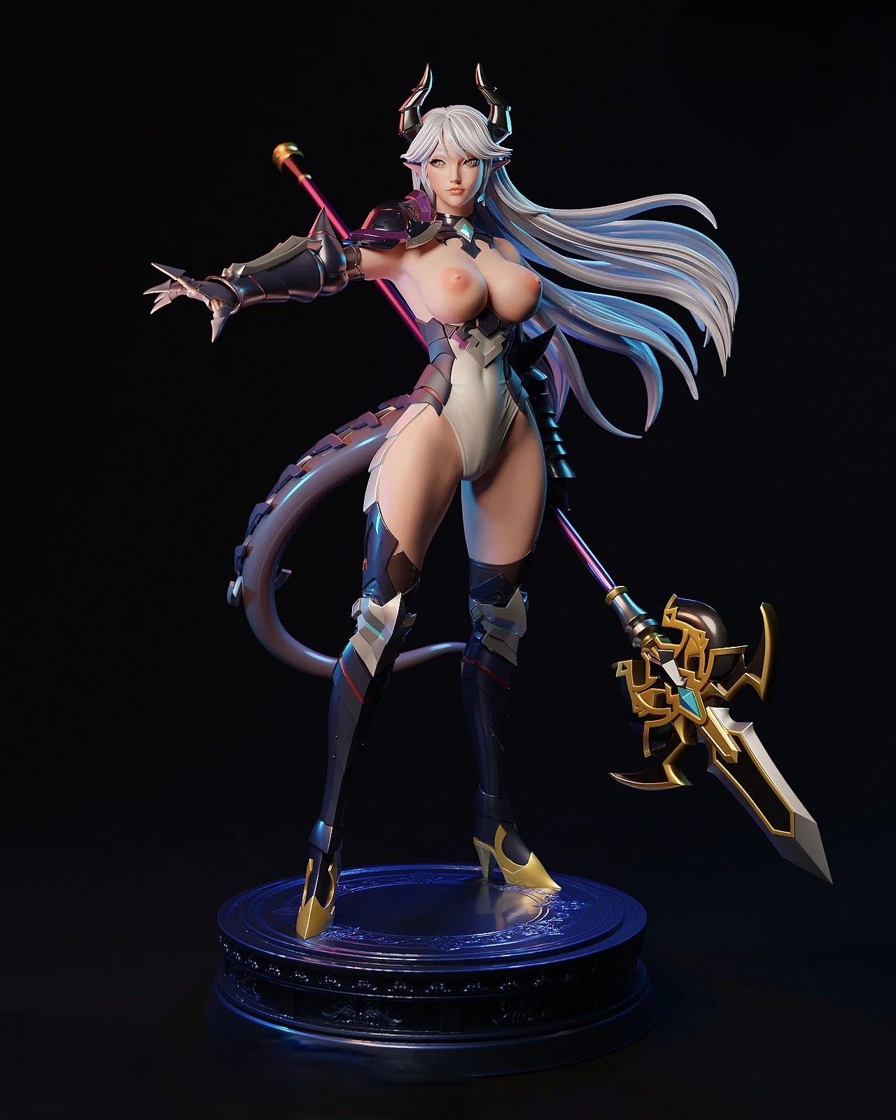 Luna Statue | Epic Seven Fan Art by E.S Monster SFW,NSFW 3d printed,3d printed statue,Luna Statue ,nsfw statue,Epic Seven statue 