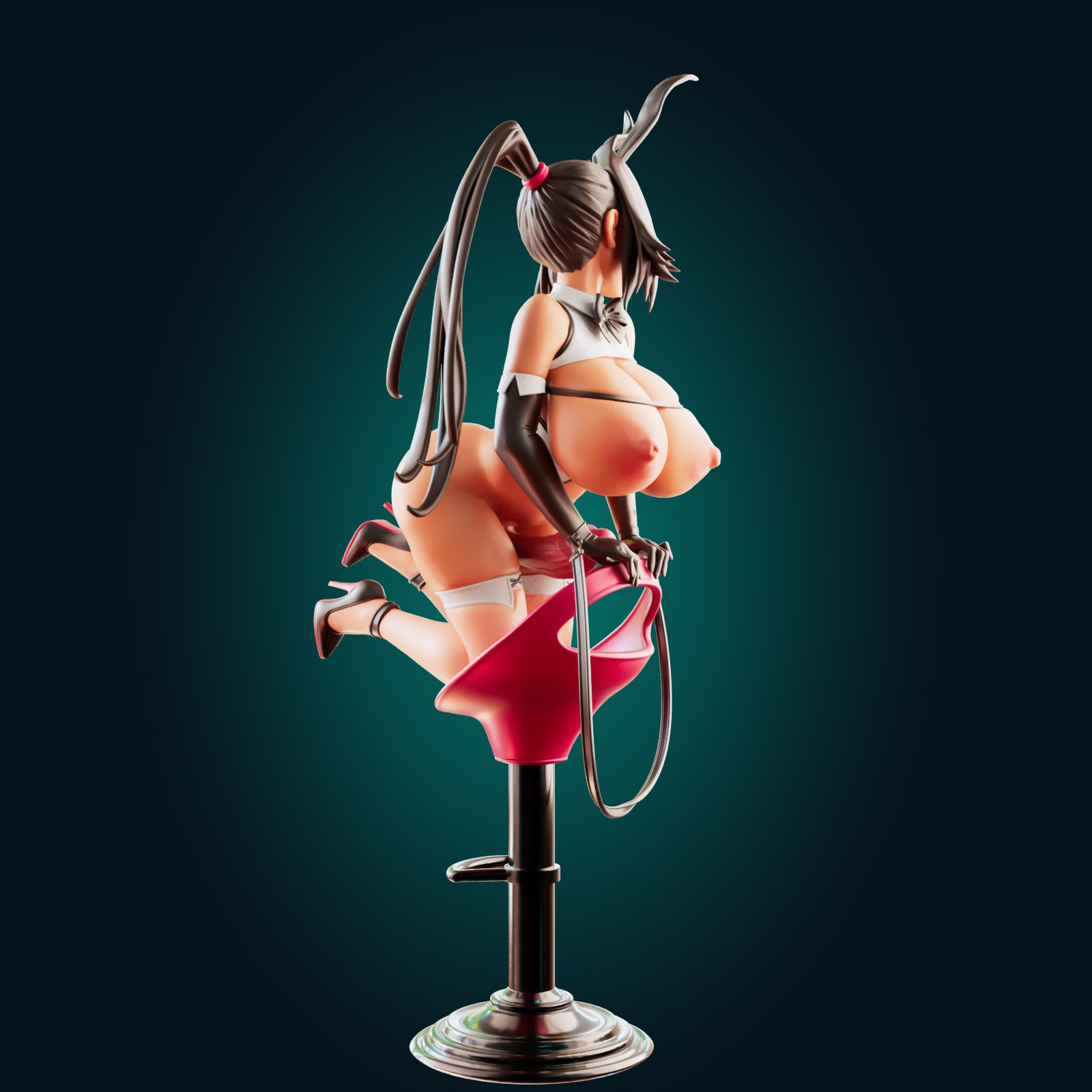 Bay Radiant Bunny Girl Statue | NIKKE Fan Art by Officer Rhu SFW,NSFW,Futa 3d printed statue,3d printed,nsfw statue,furry statue,futa statue,NIKKE statue,Bay Radiant Statue,futa figurines,futanari figurines,futanari statue