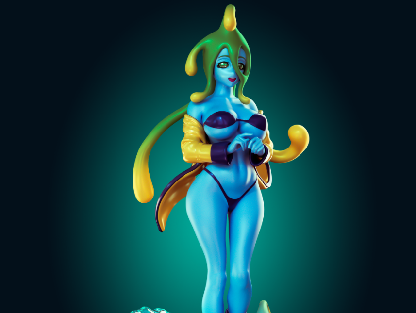 Suu Statue | Monster Musume Fan Art by Officer Rhu SFW,NSFW,Futa 3d printed statue,3d printed,nsfw statue,futa statue,Suu Statue,Monster Musume Statue