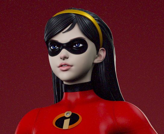 Violet Parr Statue | The Incredibles Fan Art by Shadaloo SFW,NSFW 3d printed statue,3d printed,nsfw statue,Violet Parr statue,The Incredibles statue