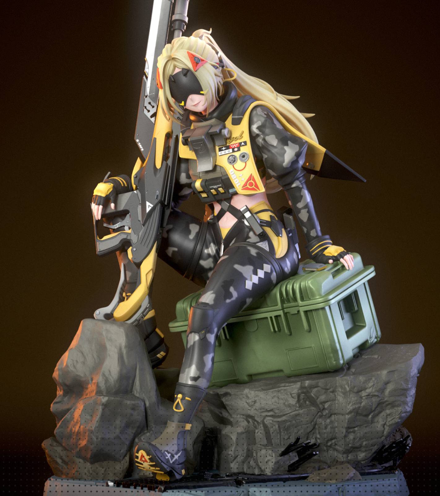 Trigger Statue | Zenless Zone Zero Fan Art by Neko Figurines SFW 3d printed statue,Zenless Zone Zero,3d printed,Trigger Statue,3d printed figure