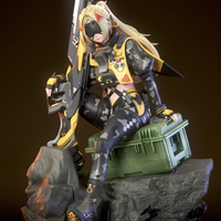 Statue Trigger | Zenless Zone Zero Fan art par Neko Figurines SFW 3d printed statue,Zenless Zone Zero,3d printed,Trigger Statue,3d printed figure