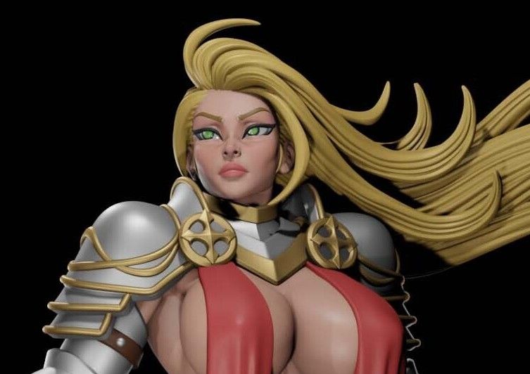 Knight Girl Statue | DnD Fan Art by Digital Dark Futa 3d printed statue,3d printed,nsfw statue,futa statue,3d printed figure,Knight Girl Statue ,dnd statue