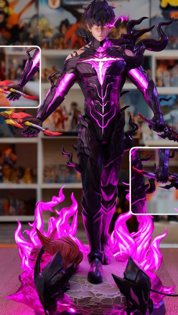 Sung Jin-Woo Statue | Solo leveling Fan Art by LionRealm SFW 3d printed statue,Solo leveling,3d printed,Sung Jin woo Statue,Jinwoo Statue,shadow monarch