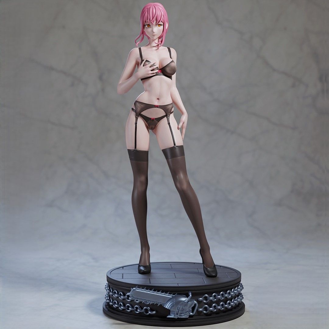 Makima Statue | Chainsaw Man Fan Art by Azerama SFW,NSFW 3d printed,3d printed statue,nsfw statue,Makima statue,Chainsaw Man statue