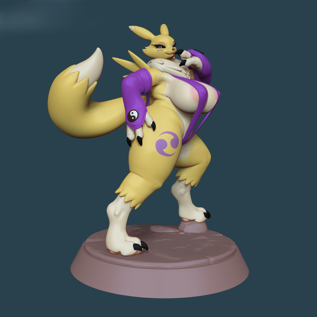 Renamon Milf Statue | Digimon Fan Art by GeneralButa SFW,NSFW 3d printed statue,3d printed,Renamon Milf Statue,digimon statue,nsfw statue,3d printed figure