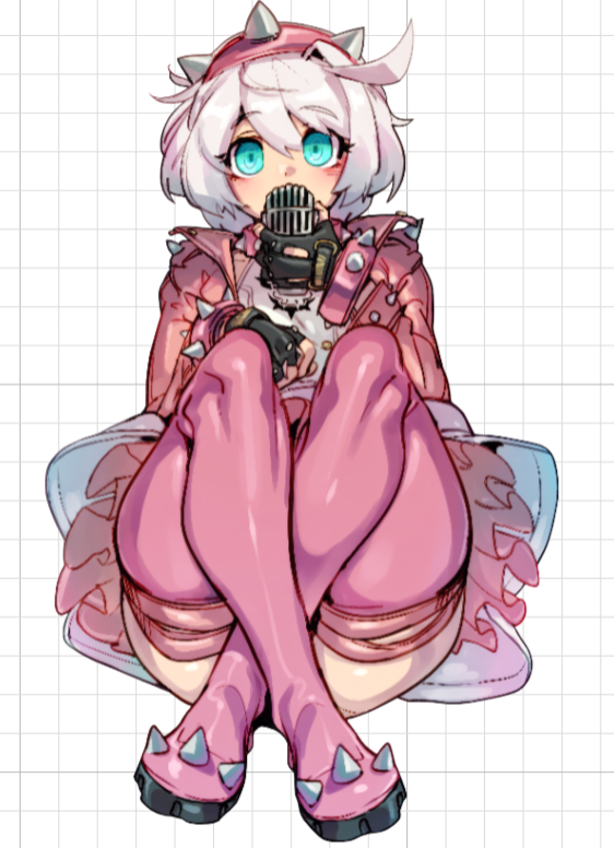 Elphelt Valentine Shy Sticker | Guilty Gear Vinyl-Sticker SFW,Futa stickers,Guilty Gear sticker,Elphelt Valentine sticker,futa sticker,sfw sticker,futanari sticker
