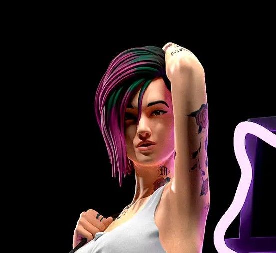 Judy Statue | Cyberpunk2077 Fan Art by H3LL SFW null